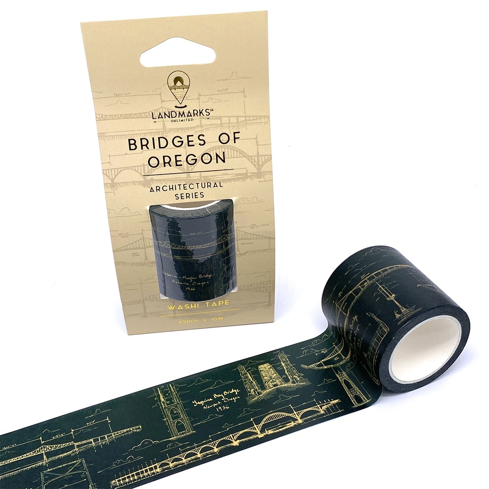 Landmarks Unlimited, Washi Tape, Architectural Bridges, Forest Green